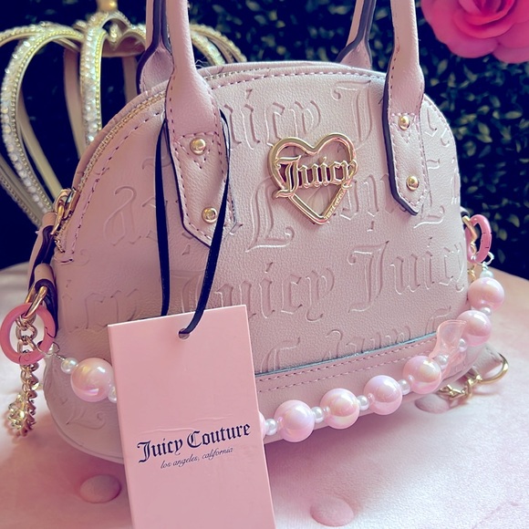 🩷🍒Juicy couture dusty blush pink mini bowler bag - Picture 3 of 7